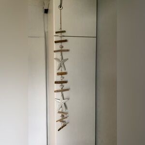 Rustic White and Brown Star Wall Hanging